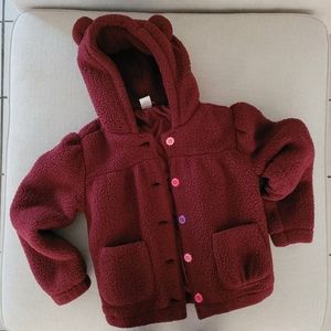 GYMBOREE fleece sherpa Teddy Bear Jacket
